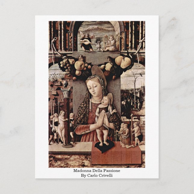 Carte Postale Madonna Della Passione Par Carlo Crivelli (Devant)