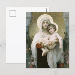 Carte Postale Madonna des Roses par William-Adolphe Bouguereau