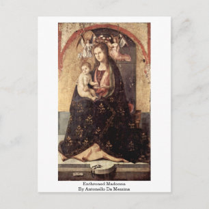 Carte Postale Madonna Enfilée Par Antonello Da Messina