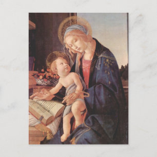 Carte Postale Madonna enseigne à l'enfant Jésus