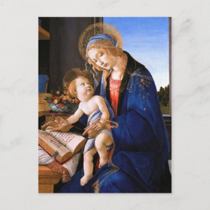 Carte Postale Madonna enseigne à l'enfant Jesus Sandro Botticell