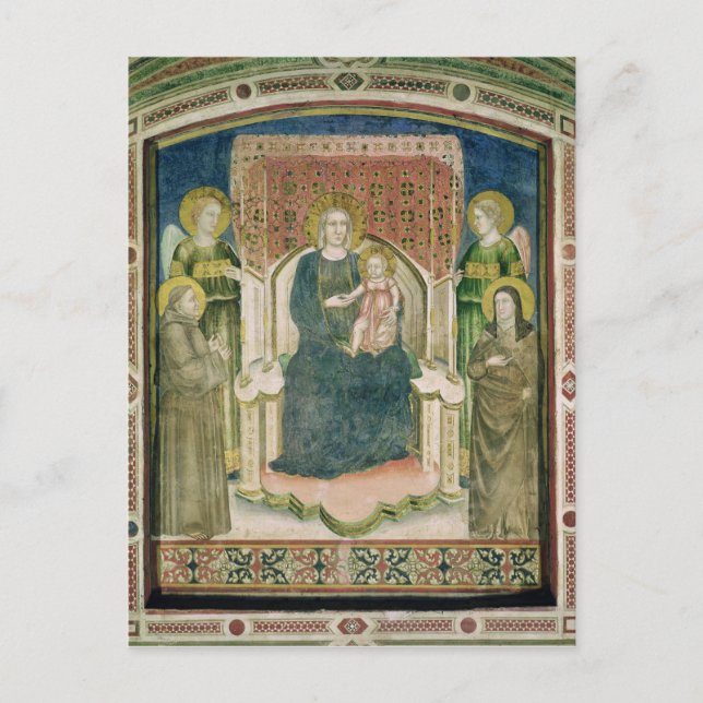 Carte Postale Madonna Enthronée de saint François d'Assise (Devant)