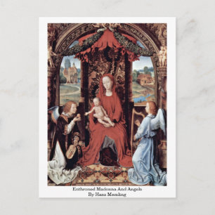 Carte Postale Madonna Et Angels Enfilés Par Hans Memling