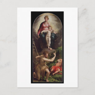 Carte Postale Madonna et Enfant avec Saint Jean et Saint Jérôme,