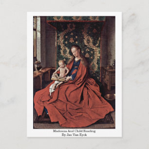 Carte Postale Madonna Et Enfant Lecture Par Jan Van Eyck