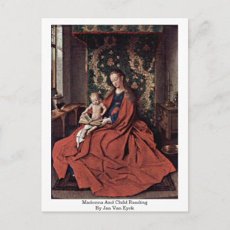 Carte Postale Madonna Et Enfant Lecture Par Jan Van Eyck