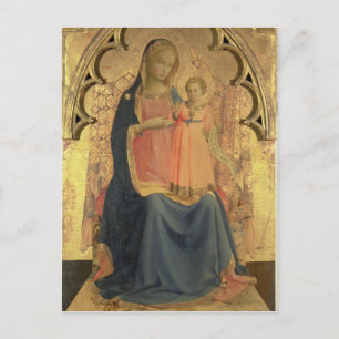 Carte Postale Madonna et Enfant, panneau central d'un triptyque