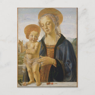 Carte Postale Madonna et Enfant par Andrea del Verrocchio