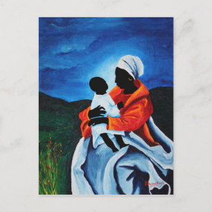 Carte Postale Madonna et enfant - Premiers mots 2008