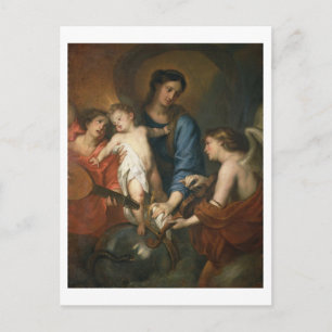 Carte Postale Madonna et l'enfant aux anges