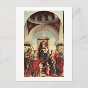 Carte Postale Madonna et l'enfant avec les saints
