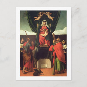 Carte Postale Madonna et l'enfant avec quatre saints, 1546