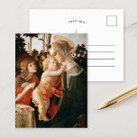 Carte Postale Madonna et l'enfant | Botticelli<br><div class="desc">Madonna and Child with St. John the Baptist (vers 1470-1475) de l'artiste de la Renaissance italienne Sandro Botticelli. Utilisez les outils de conception pour ajouter du texte personnalisé ou personnaliser l'image.</div>
