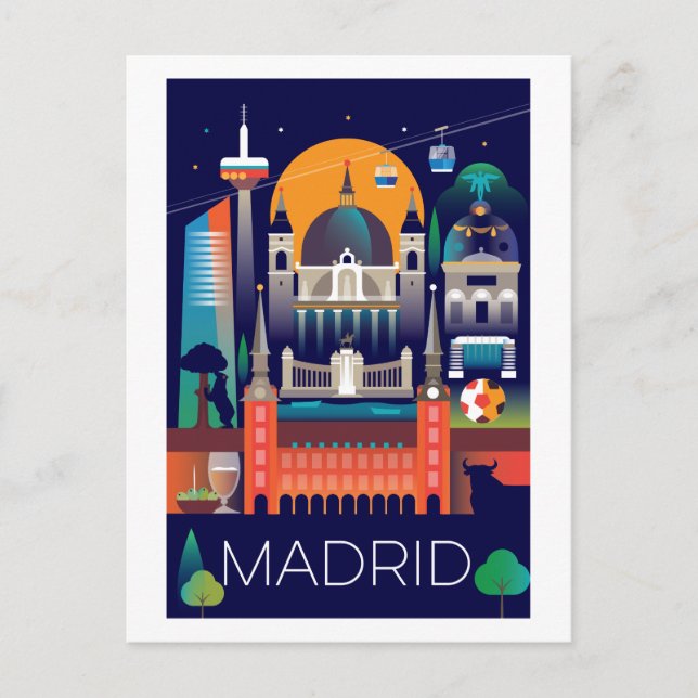 Carte postale Madrid (Devant)
