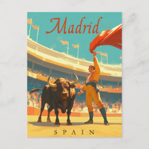 Carte Postale Madrid, Espagne Charme Vintage