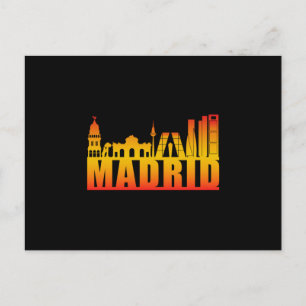 Carte Postale Madrid Espagne City Cityscape Skyline Drôle cadeau