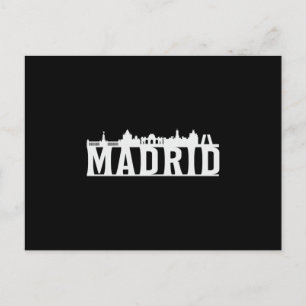 Carte Postale Madrid Espagne City Skyline Cityscape Funny Cadeau