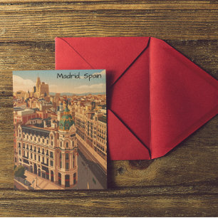 Carte Postale Madrid Espagne Silhouette de la ville Architecture