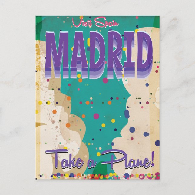 Carte Postale Madrid, Espagne Vacances Vintages (Devant)