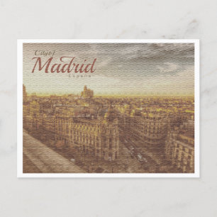 CARTE POSTALE MADRID ESPAGNE VINTAGE - GRAN VIA