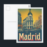 Carte Postale Madrid Espagne Vintage Lieu de Voyage célèbre<br><div class="desc">Madrid Espagne Vintage Lieu de Voyage célèbre</div>
