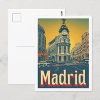 Madrid Espagne Vintage Lieu de Voyage célèbre