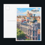 Carte Postale Madrid Espagne Vintage voyage artistique<br><div class="desc">Madrid Espagne Art Vintage voyage peinture carte postale</div>