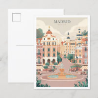 Madrid Espagne Vintage voyage d'art