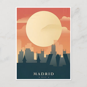 Carte Postale Madrid Espagne vintage voyage espana espagnol