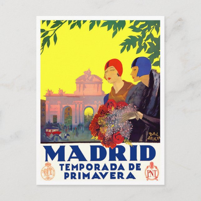 Carte Postale Madrid Espagne voyage millésime (Devant)