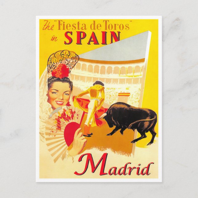 Carte Postale Madrid Espagne voyage millésime (Devant)