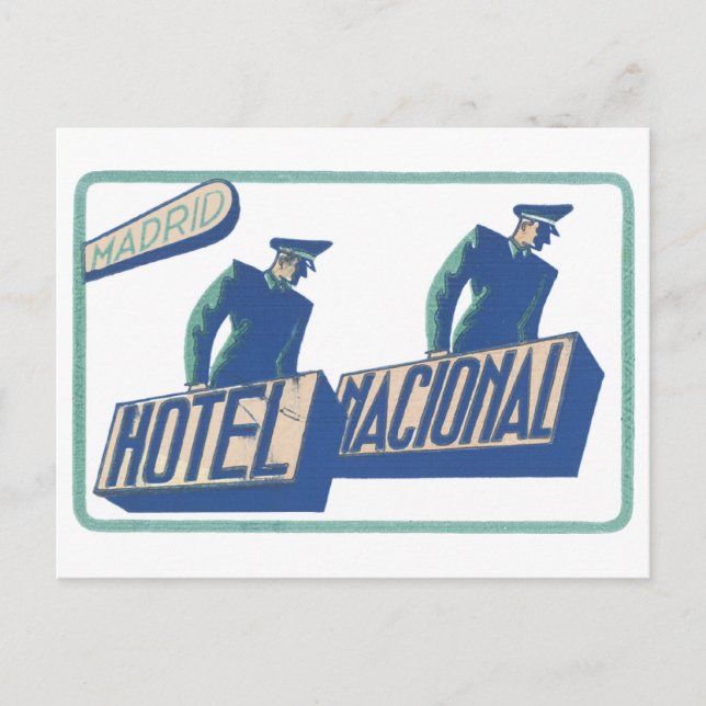 Carte Postale Madrid Hotel Nacional (Devant)