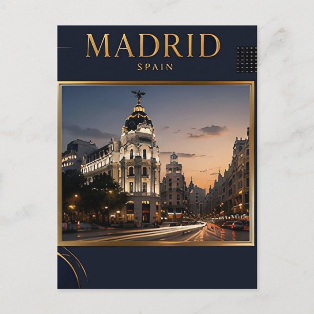 Carte Postale 🏛️ Madrid Monuments Voyage Espagne 🇪🇸 (Devant)