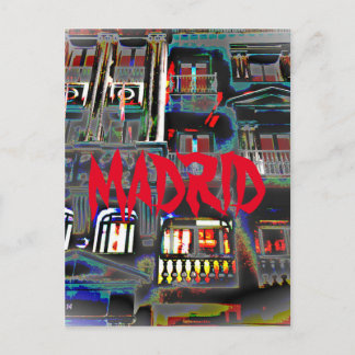 Carte Postale Madrid por la noche en la Gran Vía (Espagne)