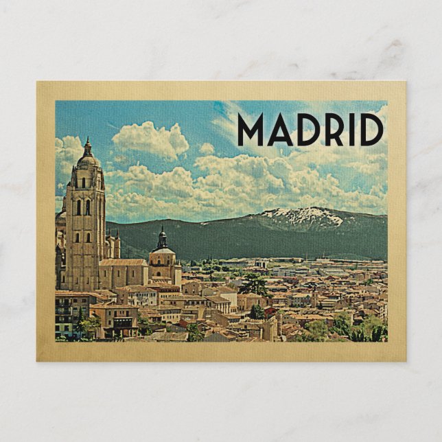 Carte Postale Madrid Postcard Espagne Vintage voyage (Devant)