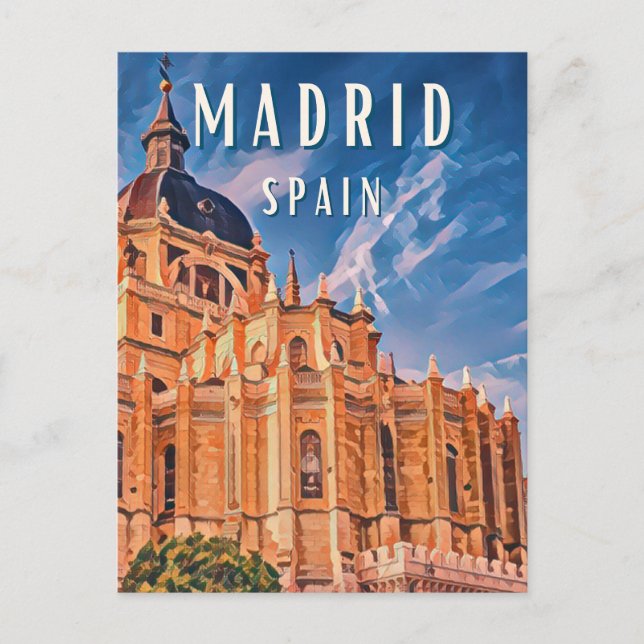 Carte Postale Madrid, ville de la gastronomie espagnole (Devant)