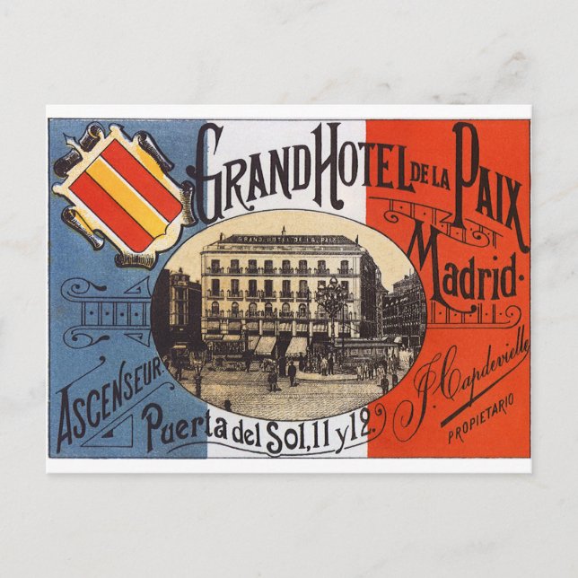 Carte Postale Madrid vintage (Devant)