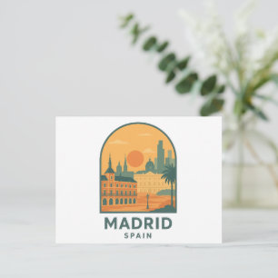 Carte Postale Madrid Vintage Espagne Voyage – Ville Rétro
