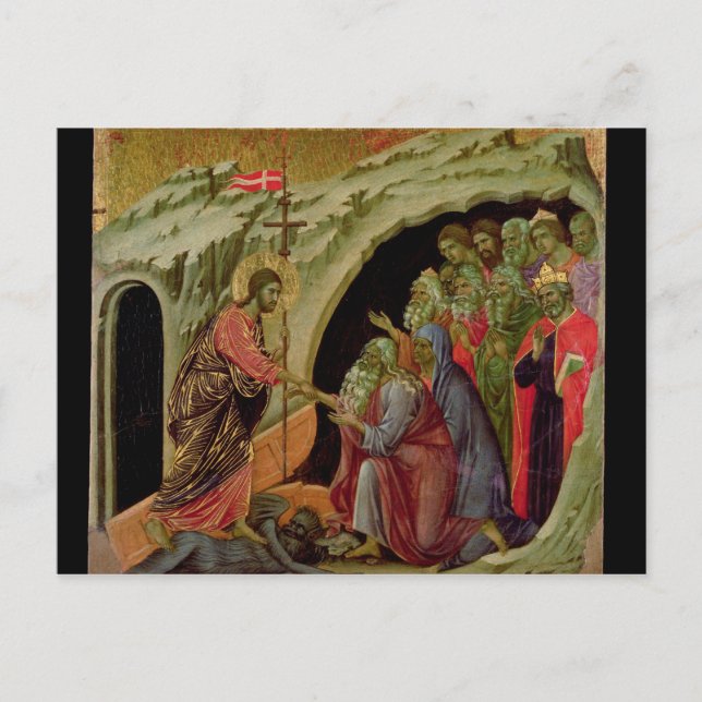 Carte Postale Maesta : Descente dans Limbo, 1308-11 (Devant)