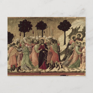 Carte Postale Maesta : Trahison du Christ, 1308-11