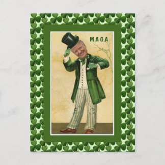 Carte Postale MAGA Donald Trump St. Patrick's Day Shamrock