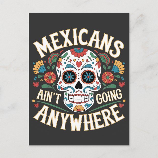 Carte Postale MAGA Mexicains ne vont nulle part dans le crâne de (Devant)