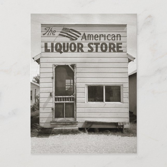 Carte Postale Magasin d'alcool américain, 1943 (Devant)