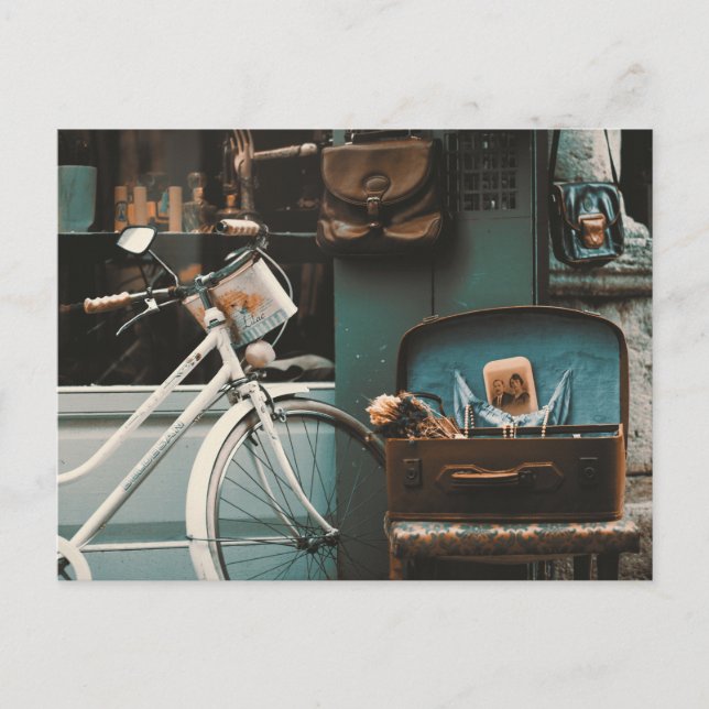 Carte Postale Magasin d'Antiquités vintages et marchandises (Devant)