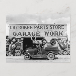 Carte Postale Magasin de pièces Cherokee, 1936