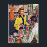 Carte Postale Magasin d'épicerie vintage Retro<br><div class="desc">Épicerie vintage.</div>