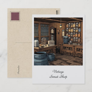 Carte Postale Magasin Général de Bonbons de Style Rétro Personne