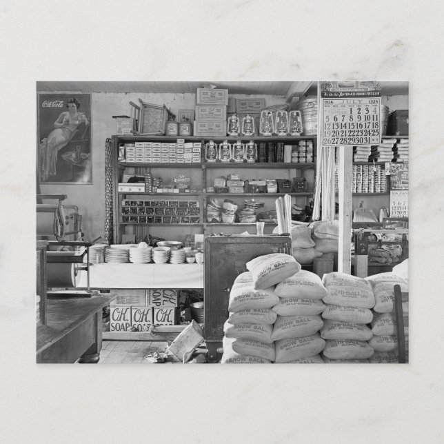 Carte Postale Magasin général de campagne, 1936 (Devant)