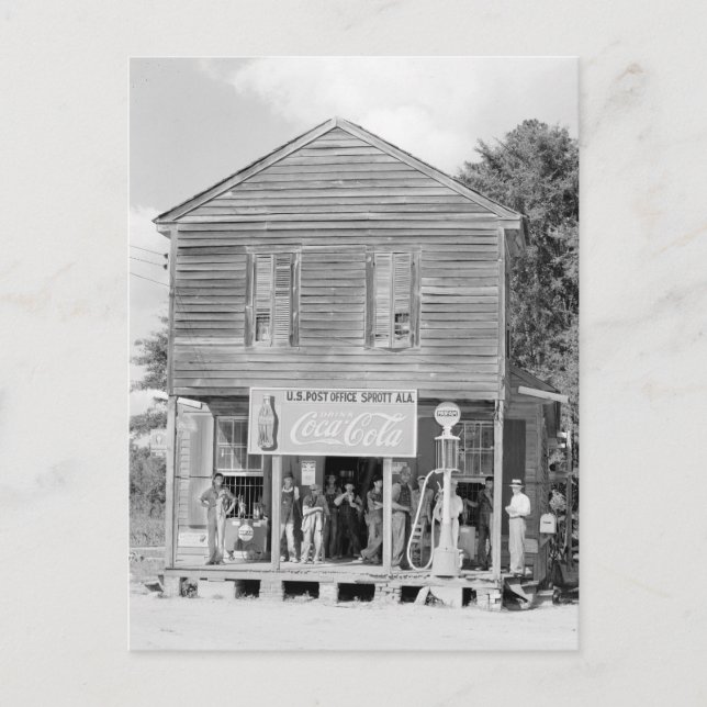 Carte Postale Magasin général et bureau de poste, 1935 (Devant)