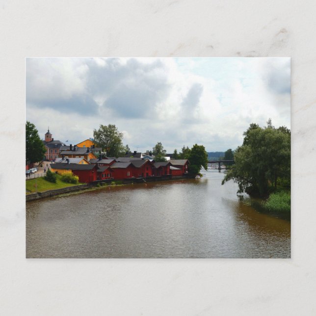 Carte Postale Magasins rouges en Porvoo, Finlande (Devant)